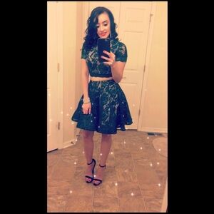 Womens My Michelle Two Piece Skirt Set